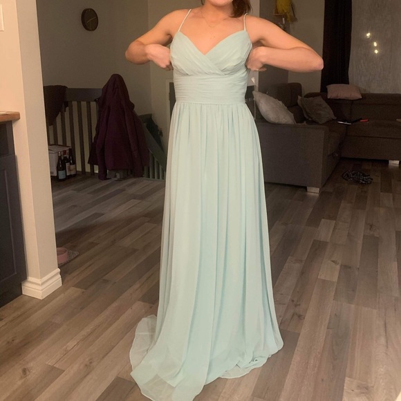 Bridesmaid pale green dress size 4 - Picture 2 of 4